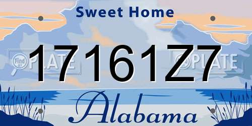 17161Z7 Alabama License Plate