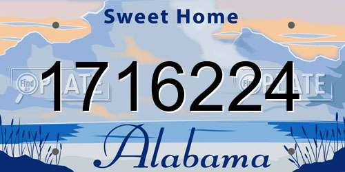 1716224 Alabama License Plate