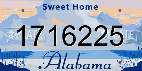 1716225 Alabama License Plate