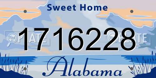 1716228 Alabama License Plate