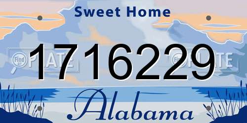 1716229 Alabama License Plate