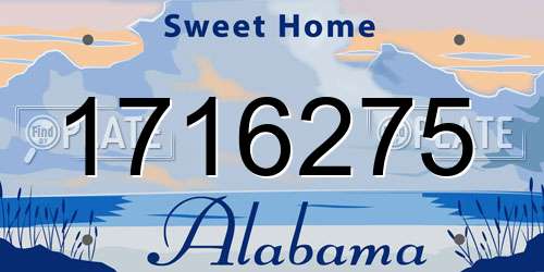 1716275 Alabama License Plate