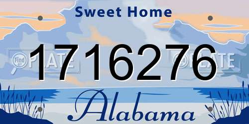 1716276 Alabama License Plate