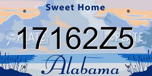17162Z5 Alabama License Plate