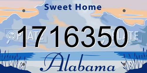 1716350 Alabama License Plate