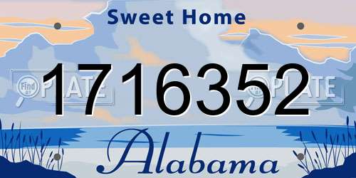 1716352 Alabama License Plate