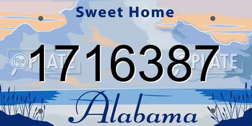 1716387 Alabama License Plate