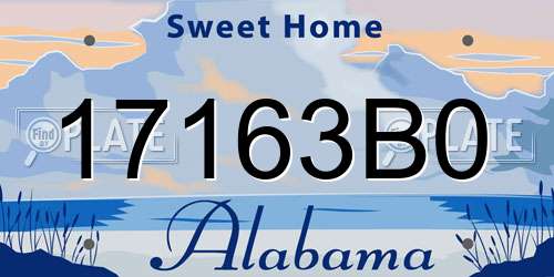 17163B0 Alabama License Plate