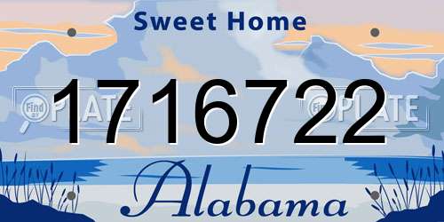 1716722 Alabama License Plate