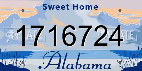 1716724 Alabama License Plate