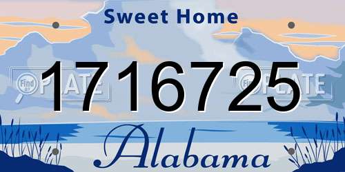 1716725 Alabama License Plate