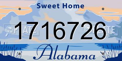 1716726 Alabama License Plate