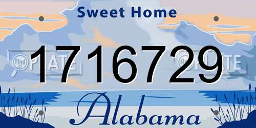 1716729 Alabama License Plate
