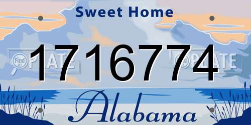 1716774 Alabama License Plate