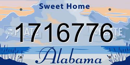 1716776 Alabama License Plate
