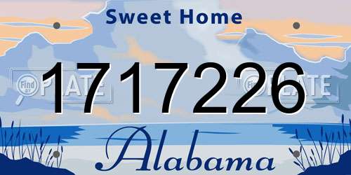 1717226 Alabama License Plate