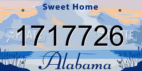 1717726 Alabama License Plate