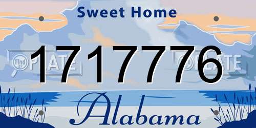 1717776 Alabama License Plate