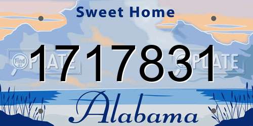 1717831 Alabama License Plate