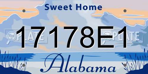 17178E1 Alabama License Plate