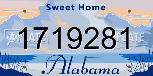 1719281 Alabama License Plate