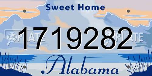 1719282 Alabama License Plate
