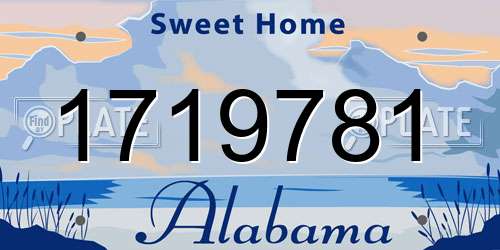 1719781 Alabama License Plate
