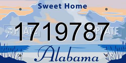 1719787 Alabama License Plate
