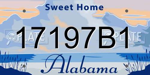17197B1 Alabama License Plate