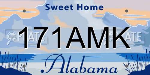 171AMK Alabama License Plate