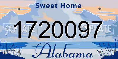 1720097 Alabama License Plate