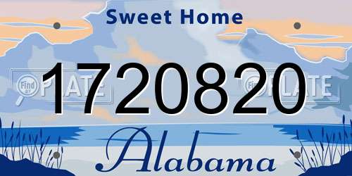 1720820 Alabama License Plate