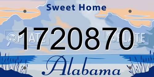 1720870 Alabama License Plate