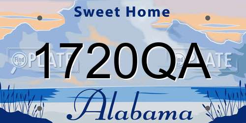 1720QA Alabama License Plate