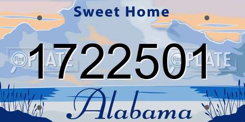 1722501 Alabama License Plate
