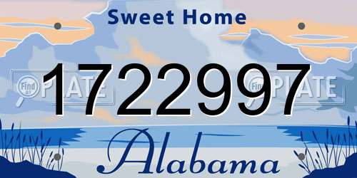 1722997 Alabama License Plate