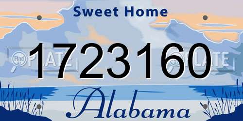 1723160 Alabama License Plate
