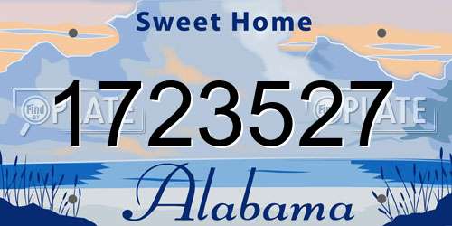 1723527 Alabama License Plate
