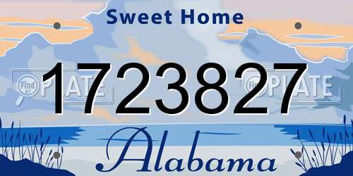 1723827 Alabama License Plate