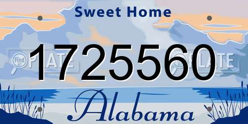 1725560 Alabama License Plate