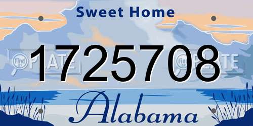 1725708 Alabama License Plate