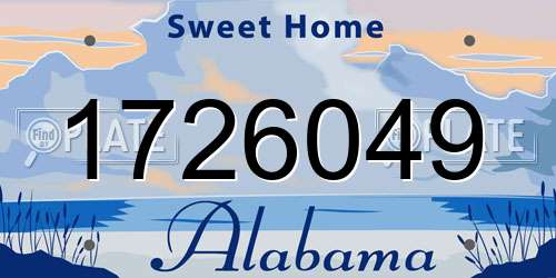 1726049 Alabama License Plate