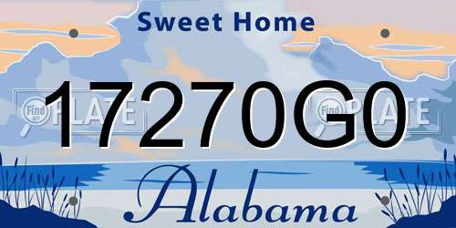 17270G0 Alabama License Plate