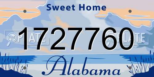 1727760 Alabama License Plate