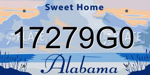17279G0 Alabama License Plate