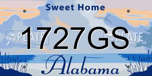 1727GS Alabama License Plate