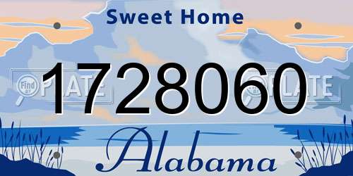 1728060 Alabama License Plate