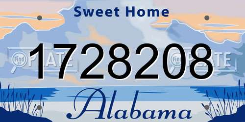 1728208 Alabama License Plate