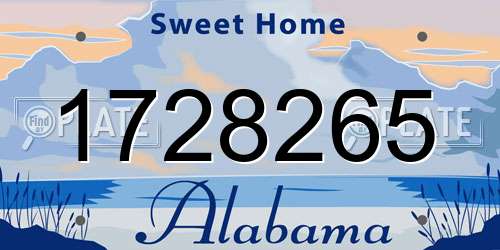 1728265 Alabama License Plate