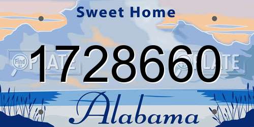1728660 Alabama License Plate